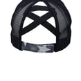 thumbnail image 5 of WITHMOONS Baseball Cap American Flag Mesh Trucker Ponytail Hat YZM0087 (Black), 5 of 6