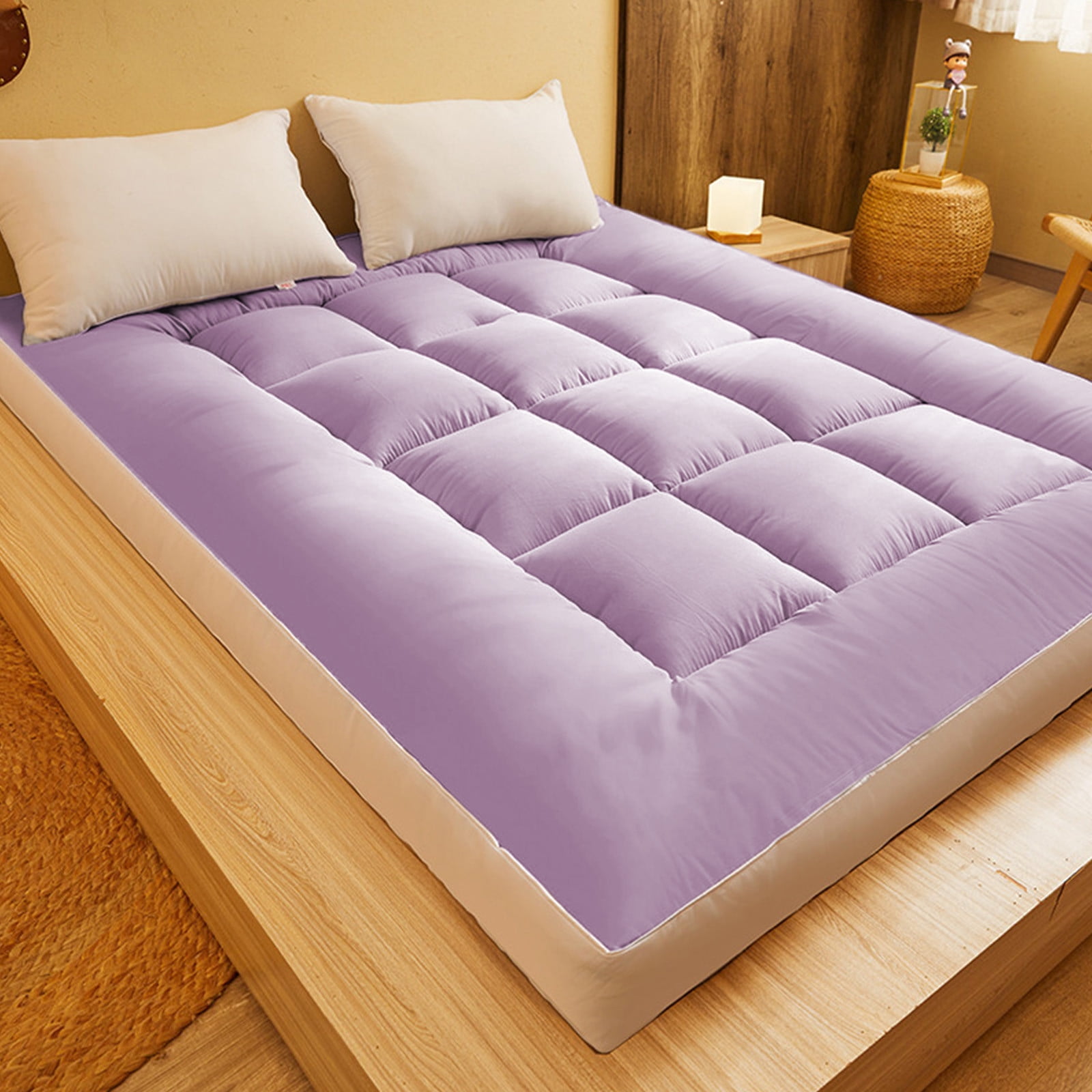 Class Fiber Mattress,59.06x78.74" Thickened Soft Padded Mattress with Water Washed Brushed Fabric,Breathable Humidity Wicking,Foldable Design for Easy Storage,Ideal for Full Size Bed