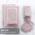 thumbnail image 4 of Covina Home 8 Piece Purple Taro Bath Towel Set Microfiber Bathroom Towel Set Ultra Soft Plush Oversized Towels Adult Luxury Bath Sheet, 4 of 9