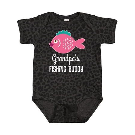 

Inktastic Grandpa Fishing Buddy Girls Fish Gift Baby Girl Bodysuit