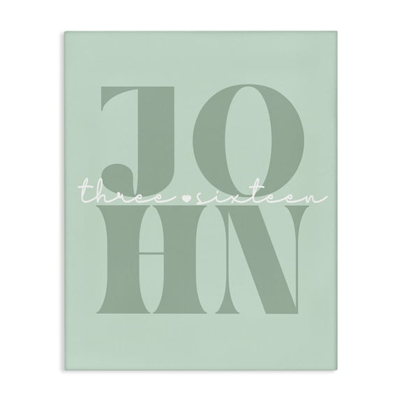 Stupell Industries Mid-Century John Proverb on Green Canvas Art, 16 x 20, by Lil' Rue