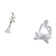thumbnail image 5 of Escultura De Figura De Pensadora Abstracta De Bailarina Moderna, Adorno Creativo De Escritorio Para Dormitorio, Chimenea, Oficina, Entrada, Estante De Mesa, 5 of 8