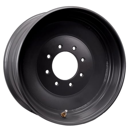 eCustomrim Trailer Wheel 17.5X6.75 Hub Centric 8 Lug On 6.5 Center Black Conventional Rim