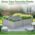 thumbnail image 3 of 6x3x1ft Rectangle Galvanized Raised Garden Beds kit，Large-Capacity Metal Planter Garden Box Outdoor,Metal Garden Bed for Vegetables，Flower，Fruits，Steel Raised Beds for Backyard Gardening, 3 of 8