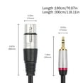 thumbnail image 5 of AOOOWER 3Pin XLRs Female to 3.5mm 1/8" Headphone Adapter Cable for Mixer Amplifiers, 5 of 12