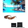 thumbnail image 4 of Gafas de sol rectangulares pequeñas de moda para mujeres y hombres, estilo vintage cuadrado, 4 of 5