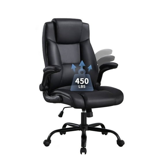 Bonzy Home Office Chair 450LBS Computer Desk Chairs Adjustable Seat Height Heavy Duty Design Ergonomic High Back Cushion Lumbar Back Support Big and Tall Chair