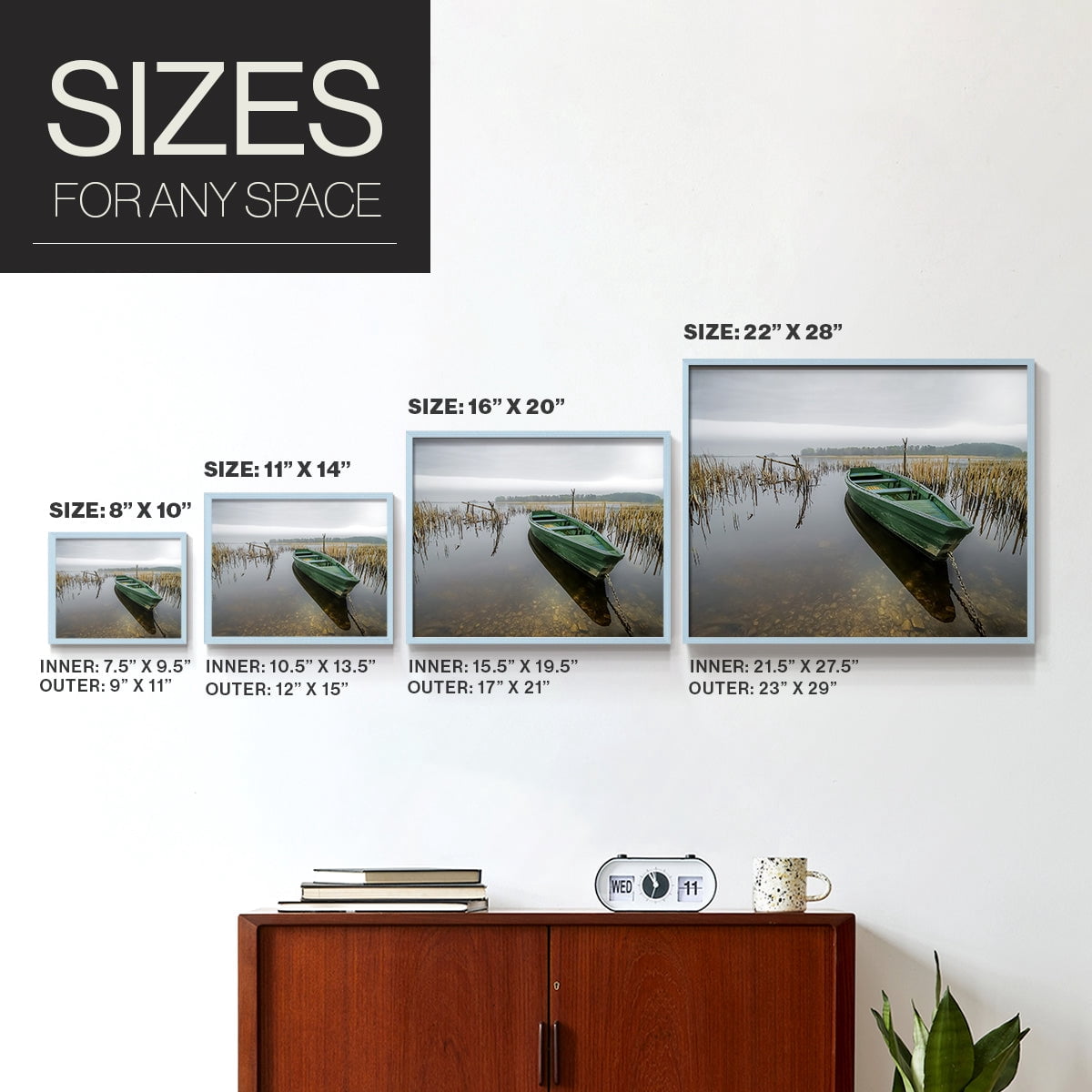 Green One by Mike Calascibetta - Restickable Framed Giclée Print