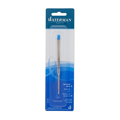Waterman Ballpoint Refill for Ballpoint Pens, Medium point, Blue ink