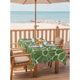 thumbnail image 2 of 60x120 Inch Outdoor Tablecloth with Umbrella Hole Zipper Rectangle Green Spring Floral Rectangular Tablecloths Outside Waterproof Pastoral Flower Abstract Art Patio Table Cloth Cover for Picnic Party, 2 of 8