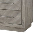 thumbnail image 2 of Wooden Nightstand with Inlaid Pattern and 2 Drawers, Weathered Brown- Saltoro Sherpi, 2 of 4