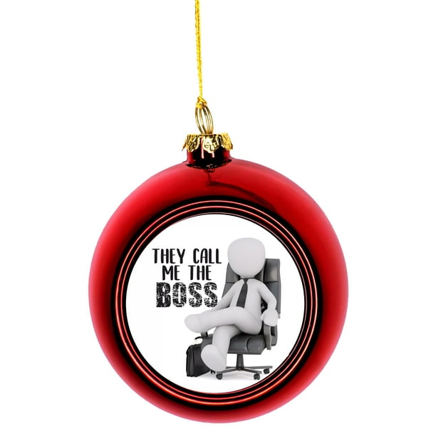 Christmas Ornament Office Ornaments to Gift Boss Quote Ball Ornaments Red