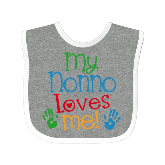 Inktastic Nonno Loves Me Boys or Girls Baby Bib