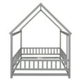 thumbnail image 6 of Miniyam Full Size Floor Bed with Rail for Toddler, House-Shaped Desing, Gray, 6 of 8