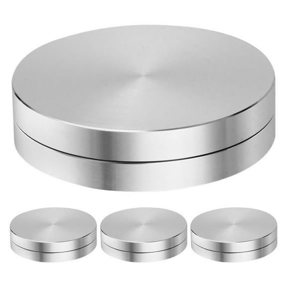 WEUVEB Rotating Cake Stand Set, 4-Piece Aluminium Alloy Turntable for Baking and Decorating