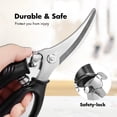 thumbnail image 5 of Poultry Shears, Heavy Duty Kitchen Shears With Anti-Slip Handle & Safety Lock, Poultry Scissors for Meat, Chicken, 5 of 5