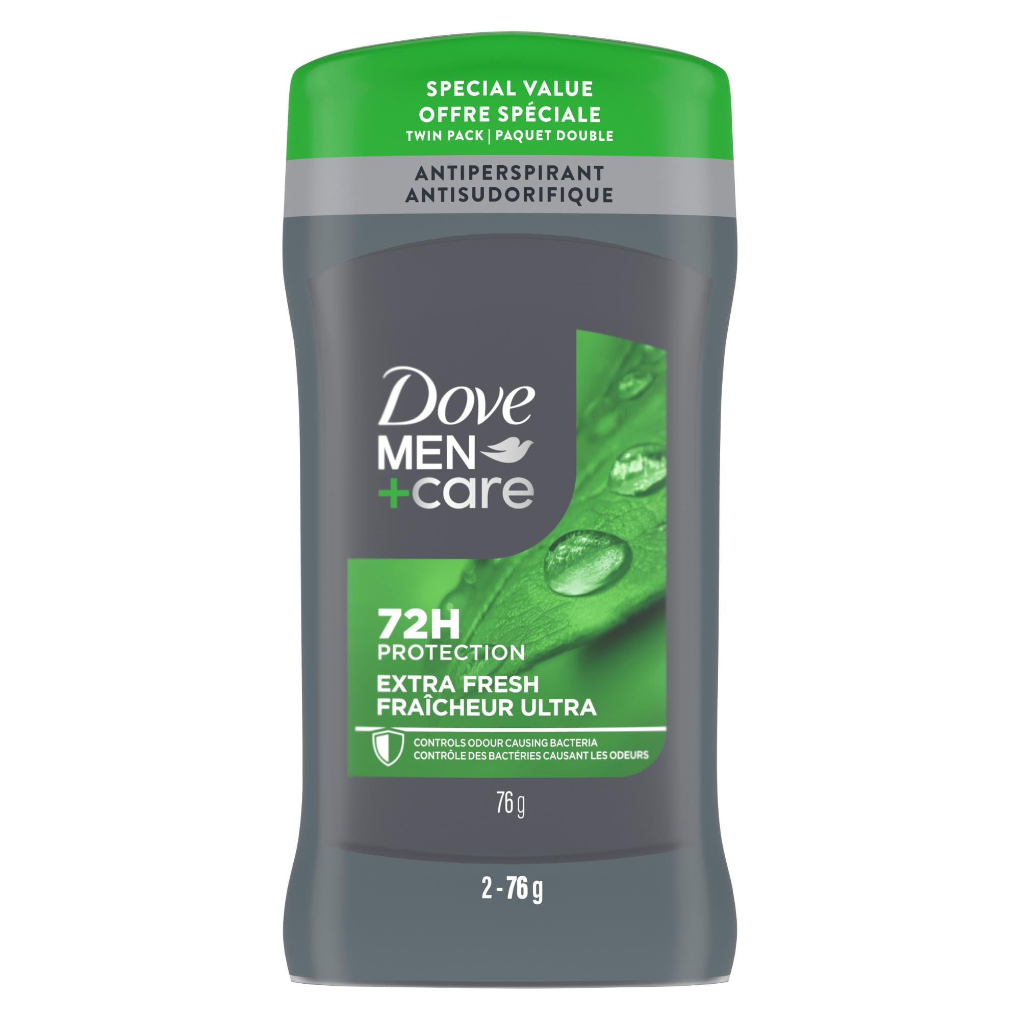 Dove Men Care with Vitamin E and 1/4 Moisturizers Non-Irritant 72H Antiperspirant, 2 x 76 g Antiperspirant