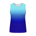 thumbnail image 4 of Uootdi Women's Activewear Gradient Color Back Split Sleeveless Solid Tops Gym Training Style Soft Stretchy Slim Fit Shirts Gift, 4 of 5