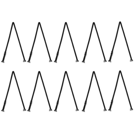 Women 0.5cm Width Adjustable Elastic Band Bra Straps 5 Pairs Black
