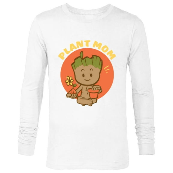 Marvel Groot Plant Mom Gardening Birthday Mother’s Day - Long Sleeve T-Shirt for Men - Customized-White