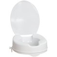 thumbnail image 1 of Asiento elevador para inodoro AquaSense de 10 cm de altura con tapa, blanco, 1 of 2