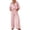 Pink(Womens Sets), variant on GUACER 2-Piece Sets for Women Striped 3/4 Sleeve Shirt Collar Top and Wide Leg Pants Set Summer Casual Outfit