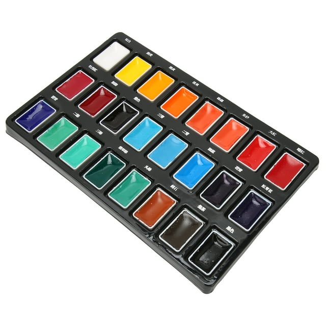 Water Color Paint, Watercolor Paint Quick Drying Bright Vibrant 24 Colors For Coloring
