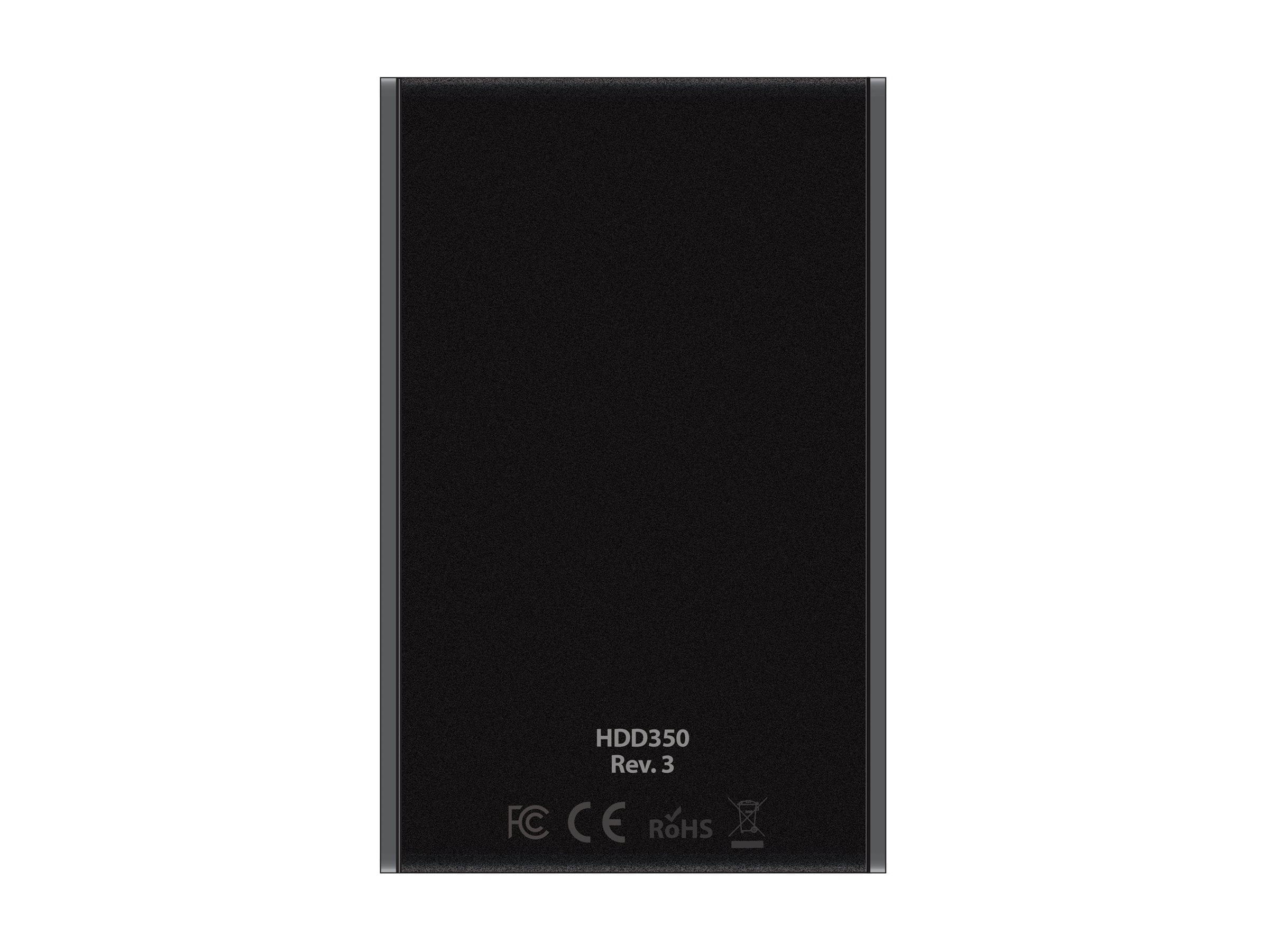 Kanguru Defender HDD350 5 TB FIPS 140-2 Certified - Hardware Encrypted Hard Drive - 2.5" External - SATA (SATA/600) - Matte Black - TAA Compliant - Server Device Supported - USB 3.2 (Gen 1) - 5400r...