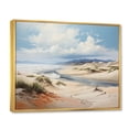 thumbnail image 2 of Designart "Coastal Dunes Coastal Sand art painting V" Landscapes Floater Framed Wall Art Living Room, 2 of 7