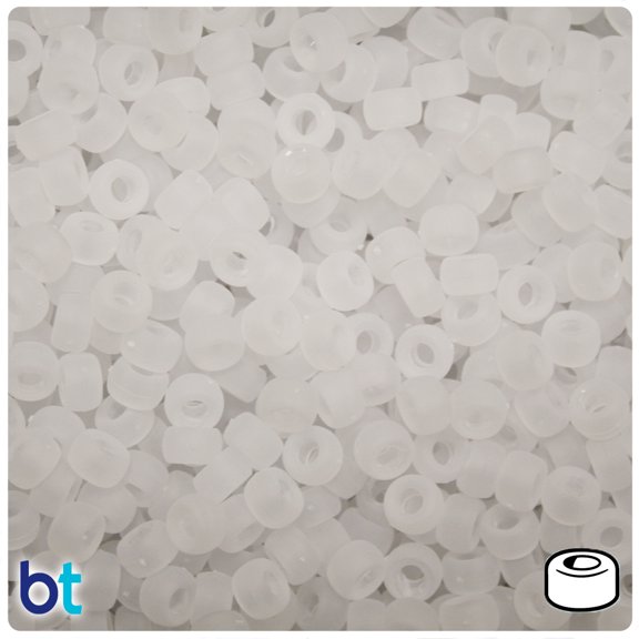 BeadTin Ice Frosted 6.5mm Mini Barrel Pony Beads (1000pcs)