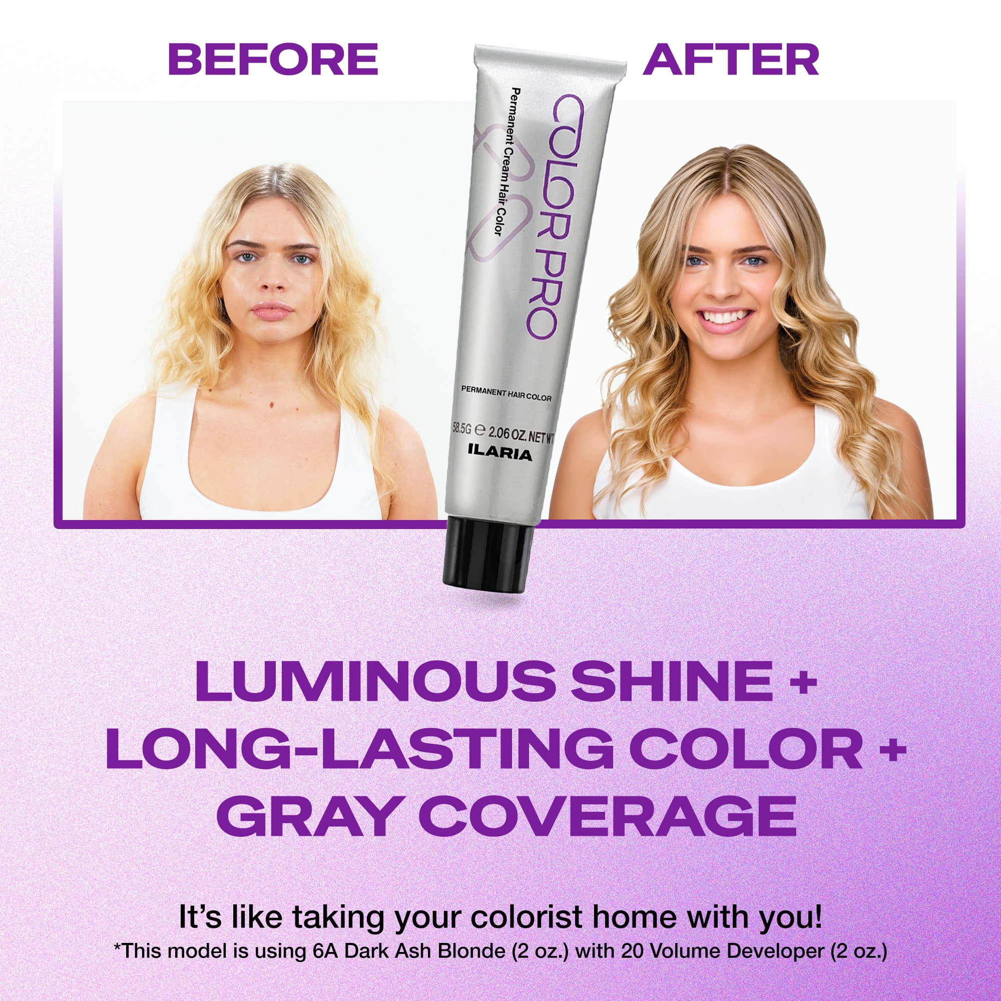 Ilaria COLORPRO Permanent Hair Color 8G-Light Golden Blonde 2 oz