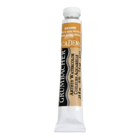 - Grumbacher Academy Watercolor Paint 7.5ml Tube: Raw Sienna, A traditional dark Yellow-Tan that is slightly darker than Yellow Ochre By Chartpak From USA