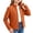 Kids Jacket - Orange, variant on Samdudou Girls Fleece Jackets Stand Up Collar Zip Tops Fall Winter Warm Outerwear Cozy Plush Coat Long Sleeve Casual Layering Play School Holiday Clothing Size 8-15 Years