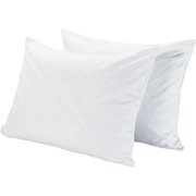 Vibe, Standard Embossed Gel-Infused Memory Foam Cluster Pillow, 2 Pack, (20” x 26, White 2 Count