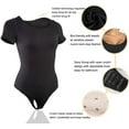 thumbnail image 4 of Irisnaya Shapewear Bodysuit for Women Butt Lifter Tummy Control Panties Shapewear T-Shirt Thong Shaping Tank Top Round Neck Jumpsuits Short Sleeve Blouse Tops(Black 3X-Large), 4 of 8