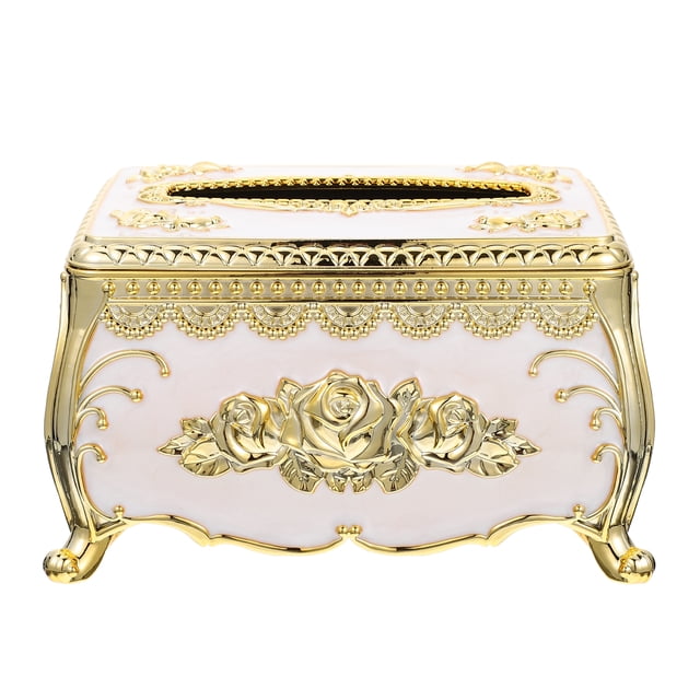 Retro Tissue Box Holder Delicate Tissue Box Luxury Napkin Box Desktop Decoration