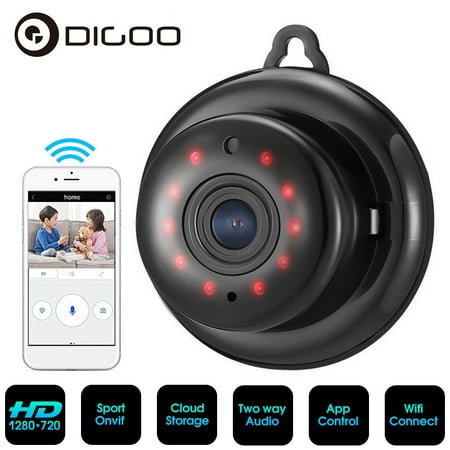 DIGOO Mini Security Camera,960P Smart Home WiFi Camera Wireless Surveillance with Night Vision,Two-way Audio,Support Onvif and APP (Best Night Surveillance Camera)