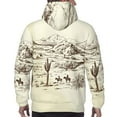 thumbnail image 7 of Rateoe Wild West Desert With Cowboys Pattern Mens Hoodie, Pullover Hooded Sweatshirt, Kangaroo Pocket Hoodie Ideal for Daily Wear, Travel and Home-Small, 7 of 7