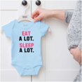 thumbnail image 5 of Eat Sleep Lazy Procrastinator Funny Romper Boys or Girls Infant Baby Brisco Brands 18M, 5 of 6
