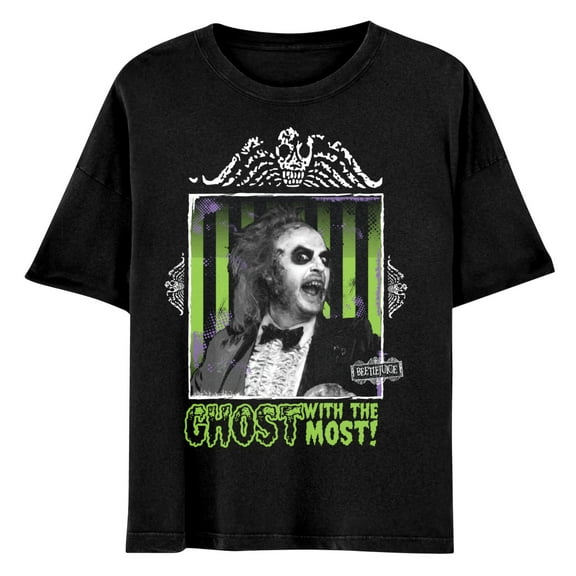 Isaac Morris Limited Beetle Juice Ghost With the Most Mens and Womens Short Sleeve T-Shirt (Black, S-XXL)