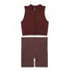 thumbnail image 2 of Conjuntos de entrenamiento para mujer, camiseta sin mangas acanalada, Top corto sin costuras, traje de gimnasio de cintura , conjuntos de pantalon , Marrón M Baoblaze pantalones cortos de sujetador de yoga, 2 of 8