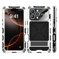 thumbnail image 4 of Dteck for iPhone 16 Pro Max Case with Tempered Glass Screen Protector, Full-Body Military Grade Rugged Shockproof Cover with Kickstand and Full Glass Camera Lens Protector 6.9-inch,Silver, 4 of 10