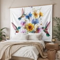 thumbnail image 3 of Hummingbird Tapestry for Bedroom Wall Hanging Tapestry, Spring Farmhouse Oil Painting Sunflowers Ceiling Backdrop Tapestries Poster Blanket Wall Decor for Teens Room Living Room Dorm 51" x 59", 3 of 7