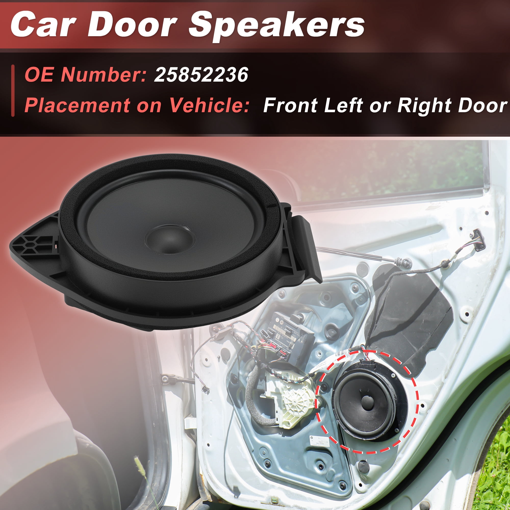 Unique Bargains 25852236 Front Door Speaker Assembly for Chevrolet Silverado