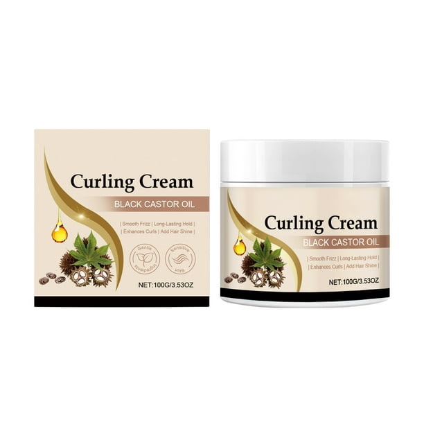 Productos para el cuidado del cabello, aceite de ricino negro, crema para rizar el cabello rizado, crema definidora para cabello ondulado, productos para cabello rizado para mujeres, crema para el cab
