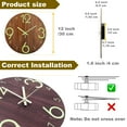 thumbnail image 4 of Shenbbrba 12 inch Luminous Wooden Round Silent Non-Ticking Quartz Wall Clocks, Large Numbers and Hands, Easy to Read Both Day and Night, 4 of 7