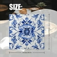 thumbnail image 2 of Bahomeck Cloth Napkins Set Of 4,18*18 Inch Washable Polyester Napkins Dining Table Napkins Weddings Party Dinner Parties(Blue And White Porcelain Pattern With Floral Motifs ), 2 of 3