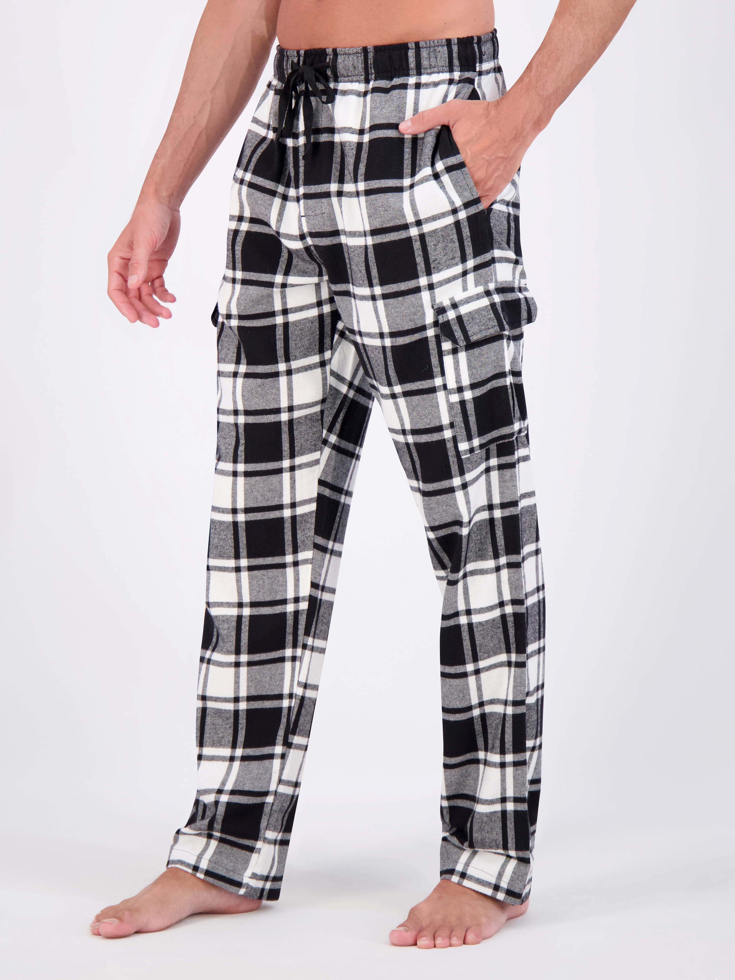 Hanes Men's Flannel Lounge Pajama Pants with Cargo Pockets, Sizes S-XL