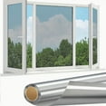 thumbnail image 3 of BinKFF One Way Window Privacy Film, Window Tint for Home, Sun Blocking UV Heat Blocker, See Out Not in Reflective Mirror Film, Removable Static Cling Glass Door Cover, 11.8" x 39.3", 3 of 3