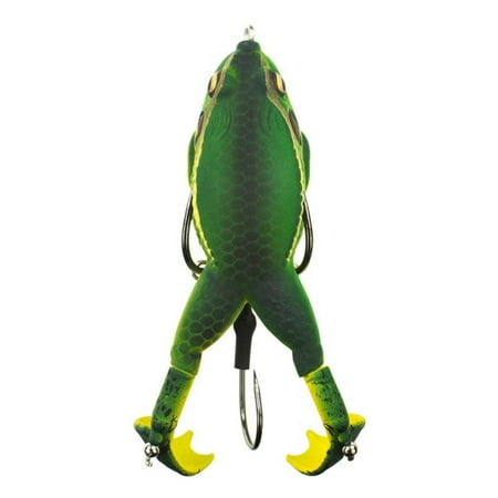 LUNKERHUNT - Frog Bait for Bass Fishing | Soft Hollow Body Weedless Frog for Bass Fishing and Trout | Weedless Realistic Bait Frog Lure Freshwater with Sharp Hooks Lures and Double Propellers Feet